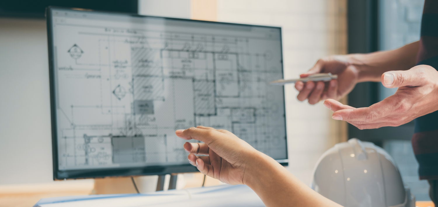 Insights team of construction engineering or architect hands working on b